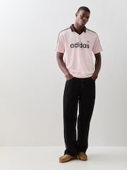 Roz - adidas Originals Archive Collar Engineered Jersey T-Shirt - Imaginea 2 din 6