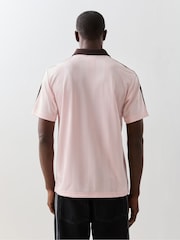 Roz - adidas Originals Archive Collar Engineered Jersey T-Shirt - Imaginea 3 din 6