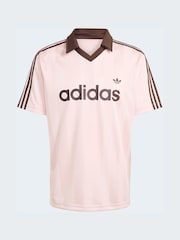 Roz - adidas Originals Archive Collar Engineered Jersey T-Shirt - Imaginea 6 din 6