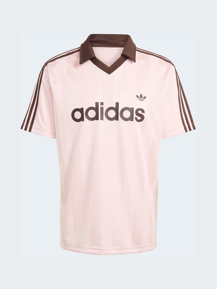 Roz - adidas Originals Archive Collar Engineered Jersey T-Shirt - Imaginea 6 din 6