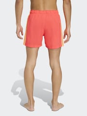 adidas Red 3 Stripes 5 Inch Swim Shorts - Image 2 of 6