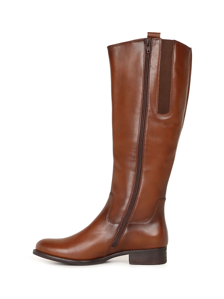 Gabor Medium Calf Fit Brook Leather Long Boots - Image 3 of 3