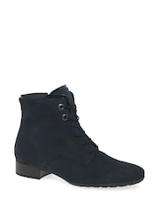 Gabor Womens Blue Boat Suede Ankle Boots - Image 3 of 5