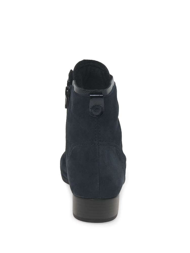 Gabor Womens Blue Boat Suede Ankle Boots - Image 5 of 5