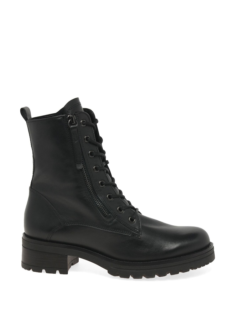 Gabor Womens Serve Biker Black Boots - Image 1 of 5