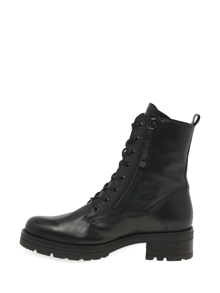 Gabor Womens Serve Biker Black Boots - Image 2 of 5