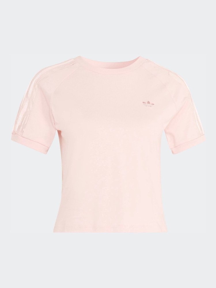 adidas Originals Pink Lace Cali T-Shirt - Image 5 of 5