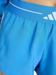 adidas Blue Hyperglam 3-Stripes Woven Shorts - Image 4 of 6