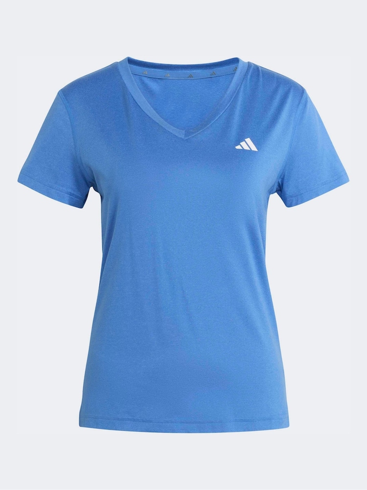 adidas Dark Blue Workout Essentials V-Neck T-Shirt - Image 6 of 6 adidas Dark Blue Workout Essentials V-Neck T-Shirt - Image 6 of 6