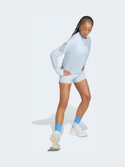 adidas Blue adidas adi365 Iconic Running 1/2 Zip T-Shirt - Image 3 of 6