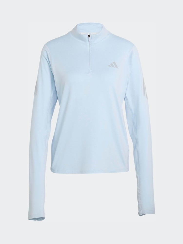 adidas Blue adidas adi365 Iconic Running 1/2 Zip T-Shirt - Image 6 of 6 adidas Blue adidas adi365 Iconic Running 1/2 Zip T-Shirt - Image 6 of 6