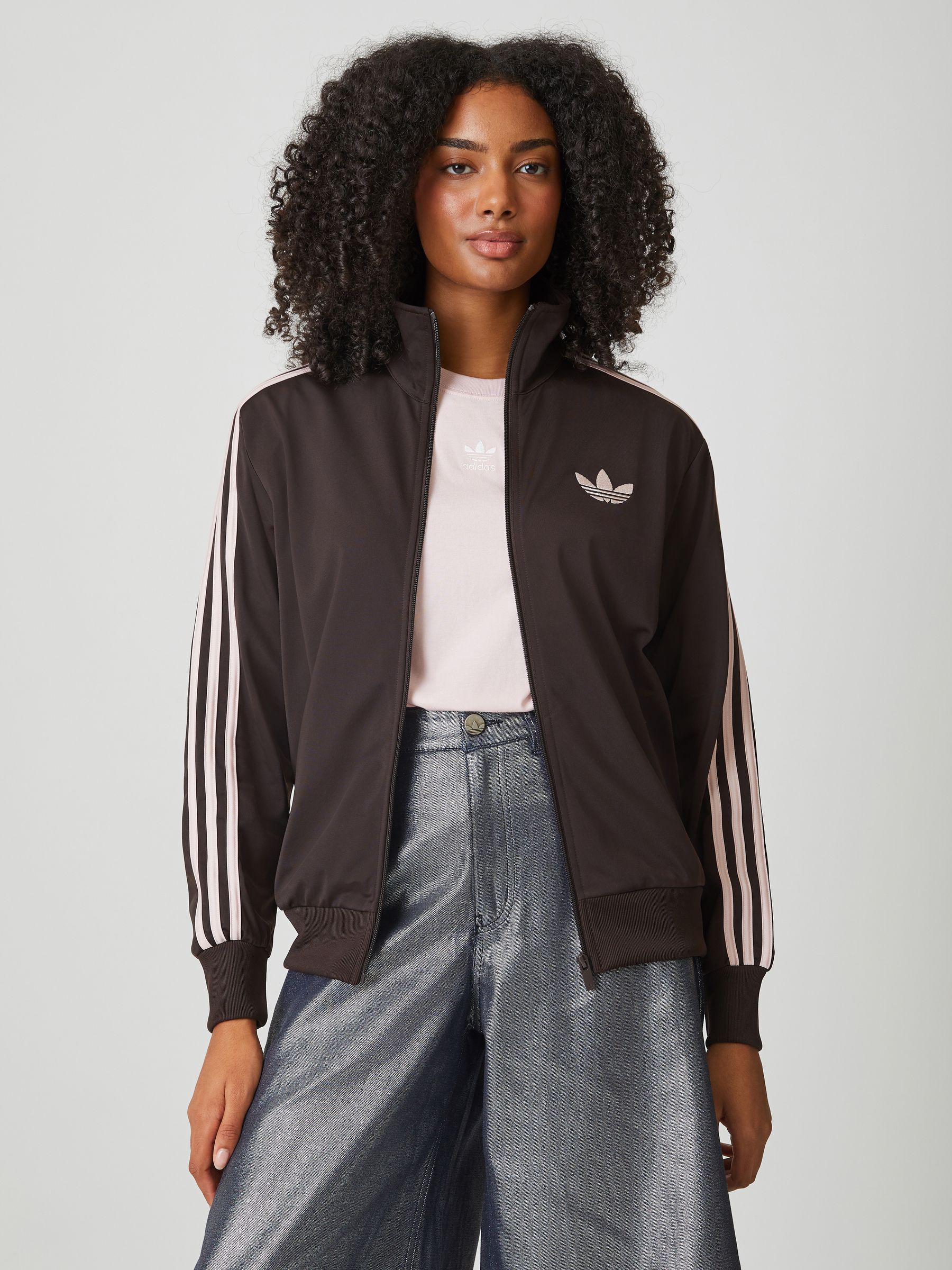 Buy adidas Originals Dark Brown Firebird Loose Track Top from the