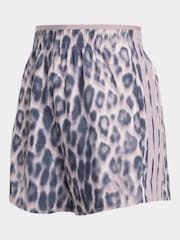 adidas Purple Workout Essentials Leopard Woven Shorts - Image 6 of 6