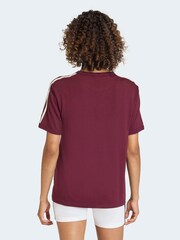adidas Originals Burgundy/White Linear T-Shirt - Image 2 of 6