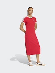 أحمر - adidas Originals 3 Stripes Dress (Slim) - صورة 1 من 6