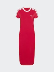 أحمر - adidas Originals 3 Stripes Dress (Slim) - صورة 6 من 6