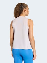 adidas Purple Train Essentials Big Logo Training Vest Top - Image 3 of 6