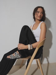 Zebra Forever Comfort® Double Strap Footbed Sandals - Image 3 of 11