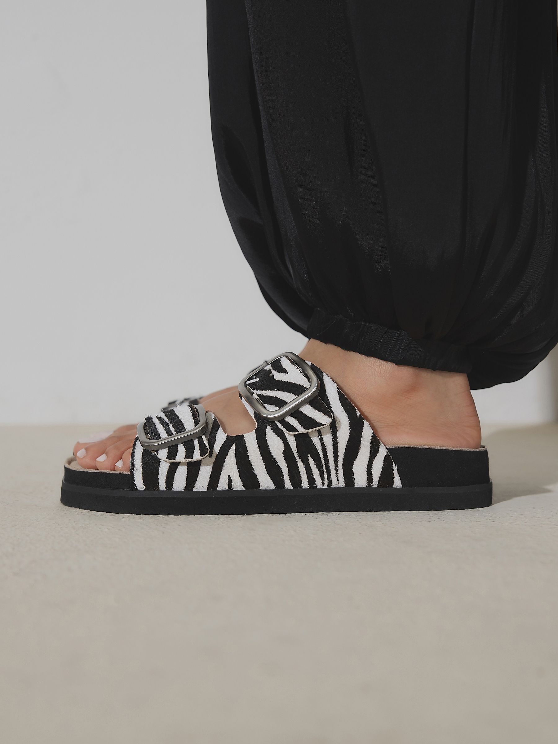 Buy Zebra Forever Comfort® Double Strap Footbed Sandals from Next USA