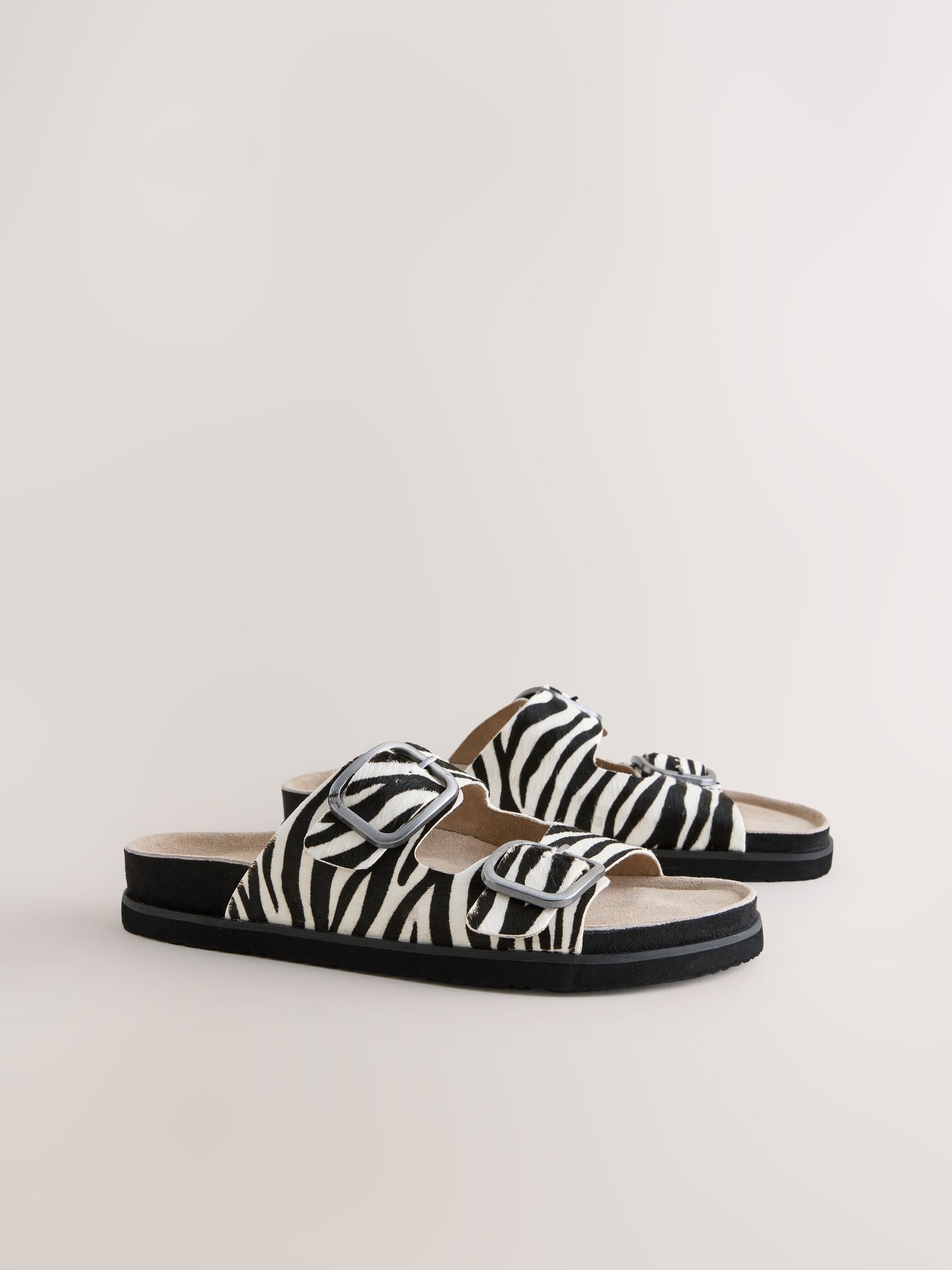 Buy Zebra Forever Comfort® Double Strap Footbed Sandals from Next USA