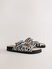 Zebra Forever Comfort® Double Strap Footbed Sandals - Image 9 of 11