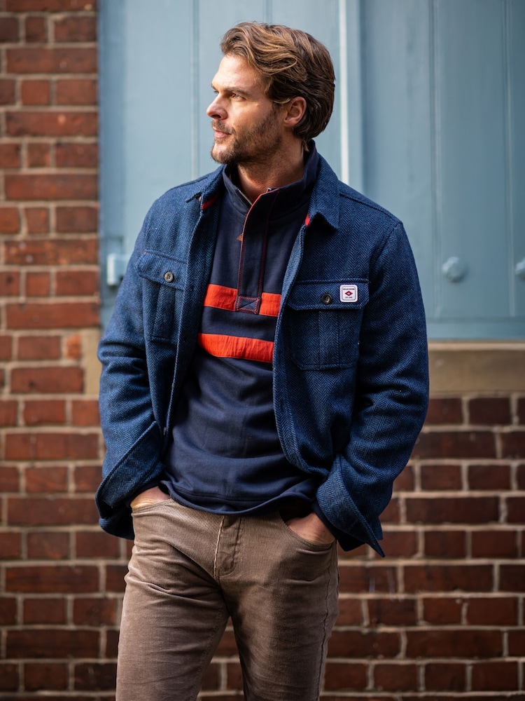 Brakeburn Blue Alum Quarter Zip Sweatshirt - Image 6 of 6 Brakeburn Blue Alum Quarter Zip Sweatshirt - Image 6 of 6