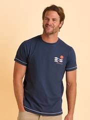 Brakeburn Blue Derrington T-Shirt - Image 1 of 4