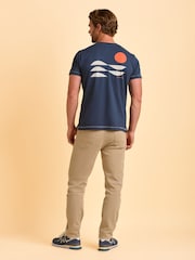 Brakeburn Blue Derrington T-Shirt - Image 2 of 4