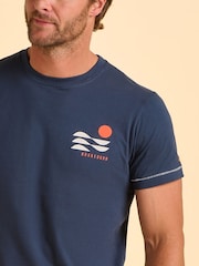 Brakeburn Blue Derrington T-Shirt - Image 4 of 4