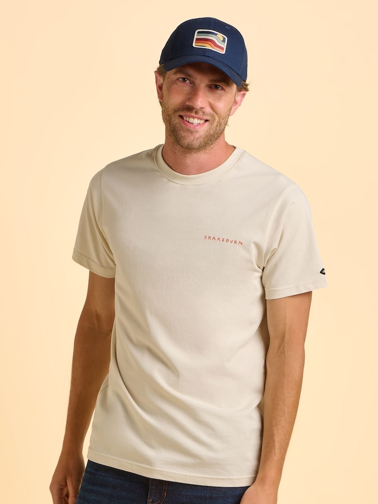 Brakeburn Cream Driftfield T-Shirt - Image 1 of 6