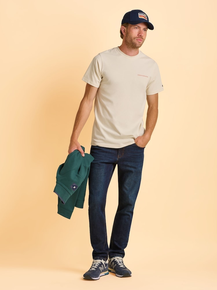 Brakeburn Cream Driftfield T-Shirt - Image 6 of 6