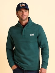 Brakeburn Green Southbourne Quarter Zip Sweatshirt - Image 1 of 6