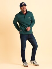 Brakeburn Green Southbourne Quarter Zip Sweatshirt - Image 3 of 6