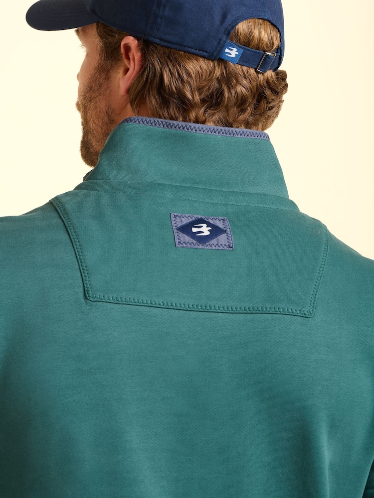 Brakeburn Green Southbourne Quarter Zip Sweatshirt - Image 6 of 6