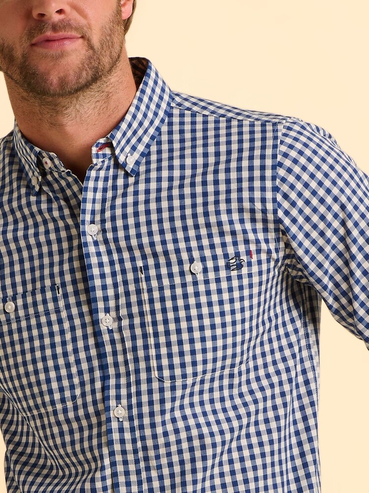 Brakeburn Blue Stalbridge Gingham Shirt - Image 5 of 5