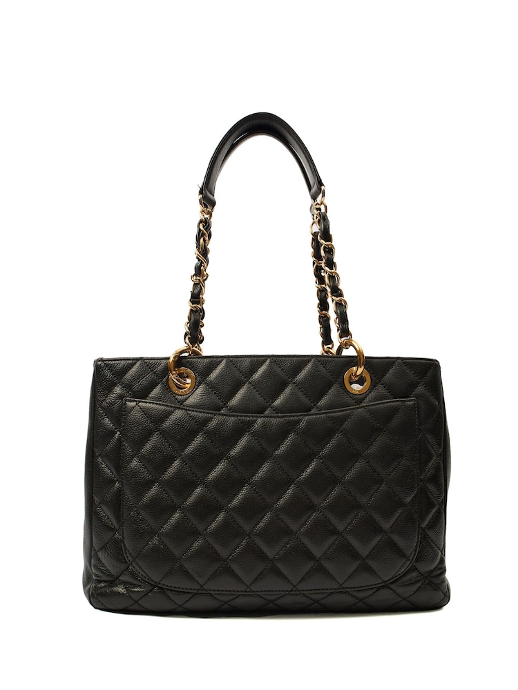 The Handbag Clinic Chanel Grand Shopping Black Tote Bag - Image 1 of 7