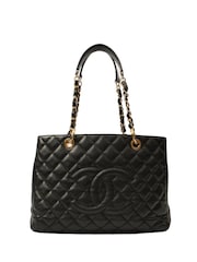 The Handbag Clinic Chanel Grand Shopping Black Tote Bag - Image 2 of 7