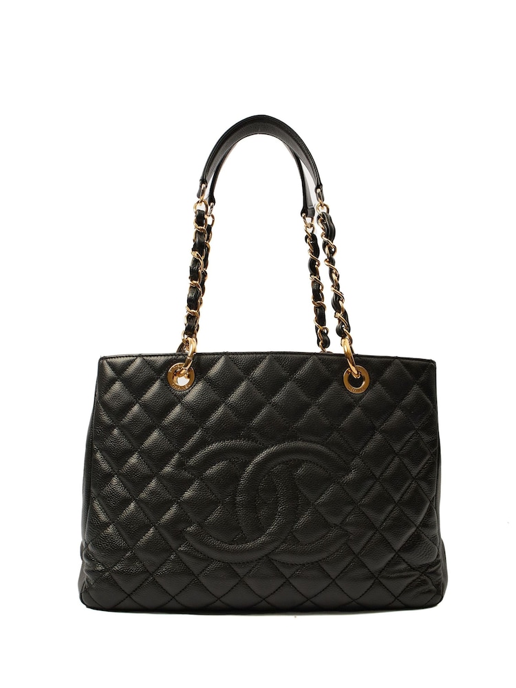 The Handbag Clinic Chanel Grand Shopping Black Tote Bag - Image 2 of 7