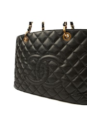 The Handbag Clinic Chanel Grand Shopping Black Tote Bag - Image 3 of 7