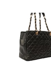 The Handbag Clinic Chanel Grand Shopping Black Tote Bag - Image 4 of 7