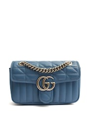 The Handbag Clinic Mini Blue Gucci Marmont Shoulder Flap Bag - Image 1 of 7