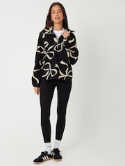 Threadbare Bow Print Quarter Zip Fleece - صورة 4 من 5