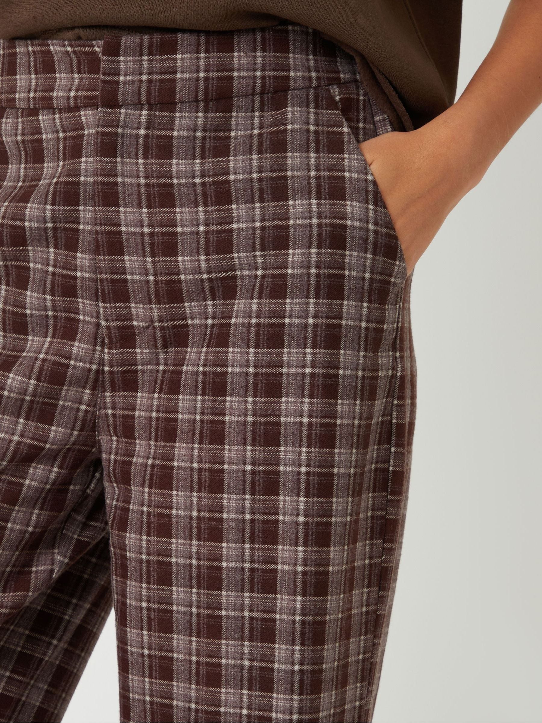 Buy Threadbare Brown Check Straight Leg Trousers from Next USA Buy Threadbare Brown Check Straight Leg Trousers from Next USA