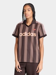 adidas Originals Brown Twill Jersey - Image 1 of 7