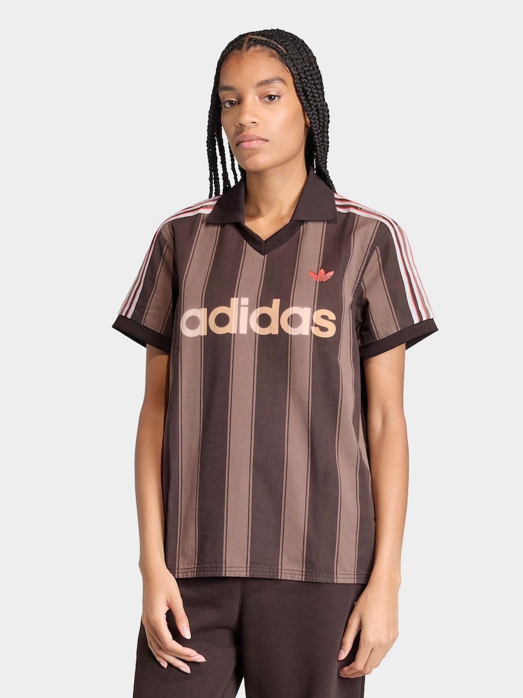 adidas Originals Brown Twill Jersey - Image 1 of 7
