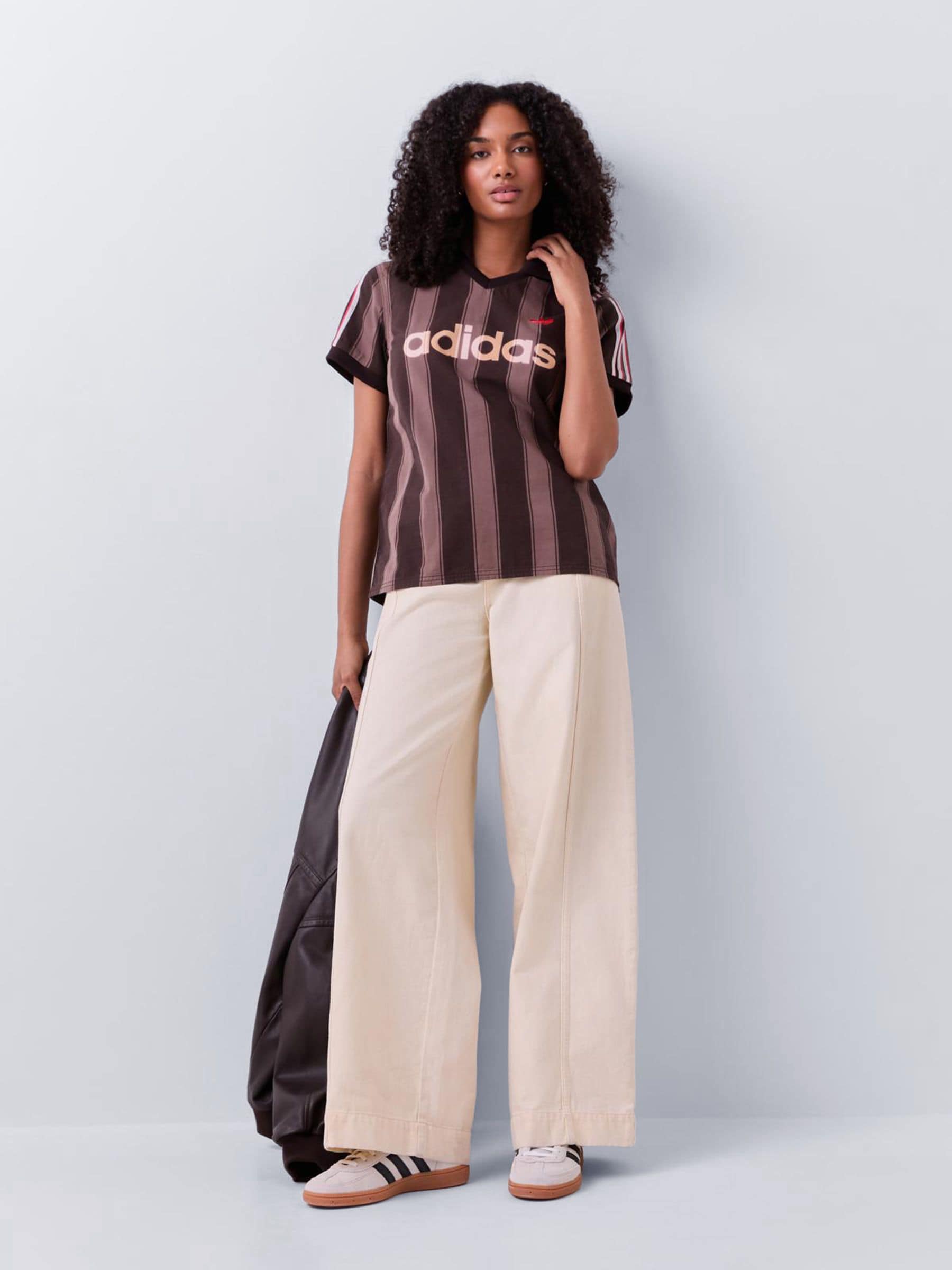 Buy adidas Originals Brown Twill Jersey from Next Luxembourg