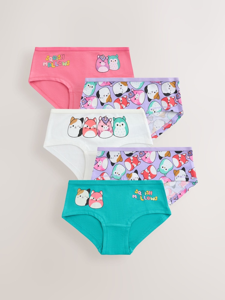 Purple/Green Squishmallow Hipsters 5 Pack (5-14yrs) - Image 1 of 9