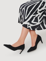Jones Bootmaker Black Xena Leather Stiletto Heeled Court Shoes - Image 1 of 5