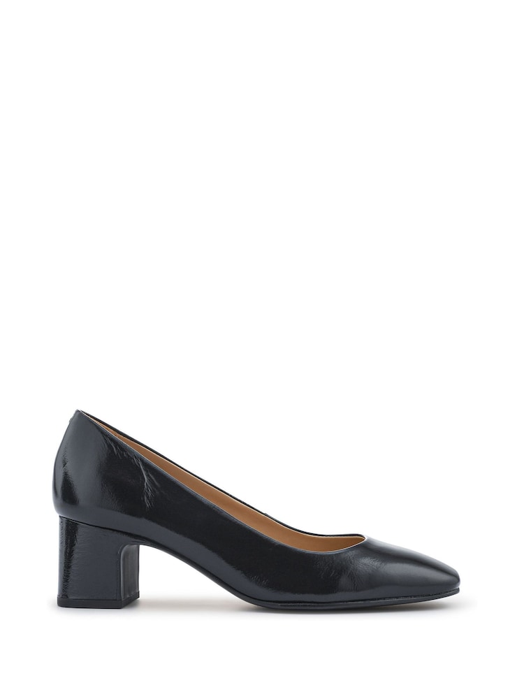 Jones Bootmaker Charcoal Black Ladies Court Smart Shoes - Image 2 of 5