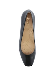 Jones Bootmaker Charcoal Black Ladies Court Smart Shoes - Image 5 of 5